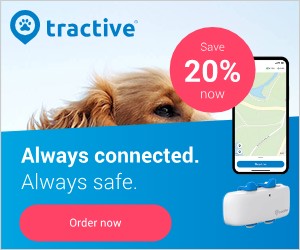 Tractive Dog Tracker 300×250 banner, earlier work by our team (original artwork)