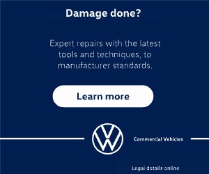 Volkswagen body & paint 300×250 banner, earlier work by our team (original artwork)