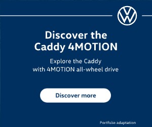 Volkswagen Caddy 300×250 banner, earlier work by our team (original artwork)