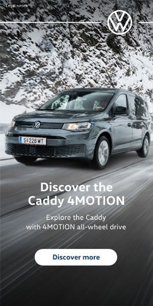Volkswagen Caddy 300×600 banner, earlier work by our team (original artwork)