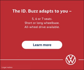 Volkswagen ID. Buzz 336×280 banner, earlier work by our team (original artwork)